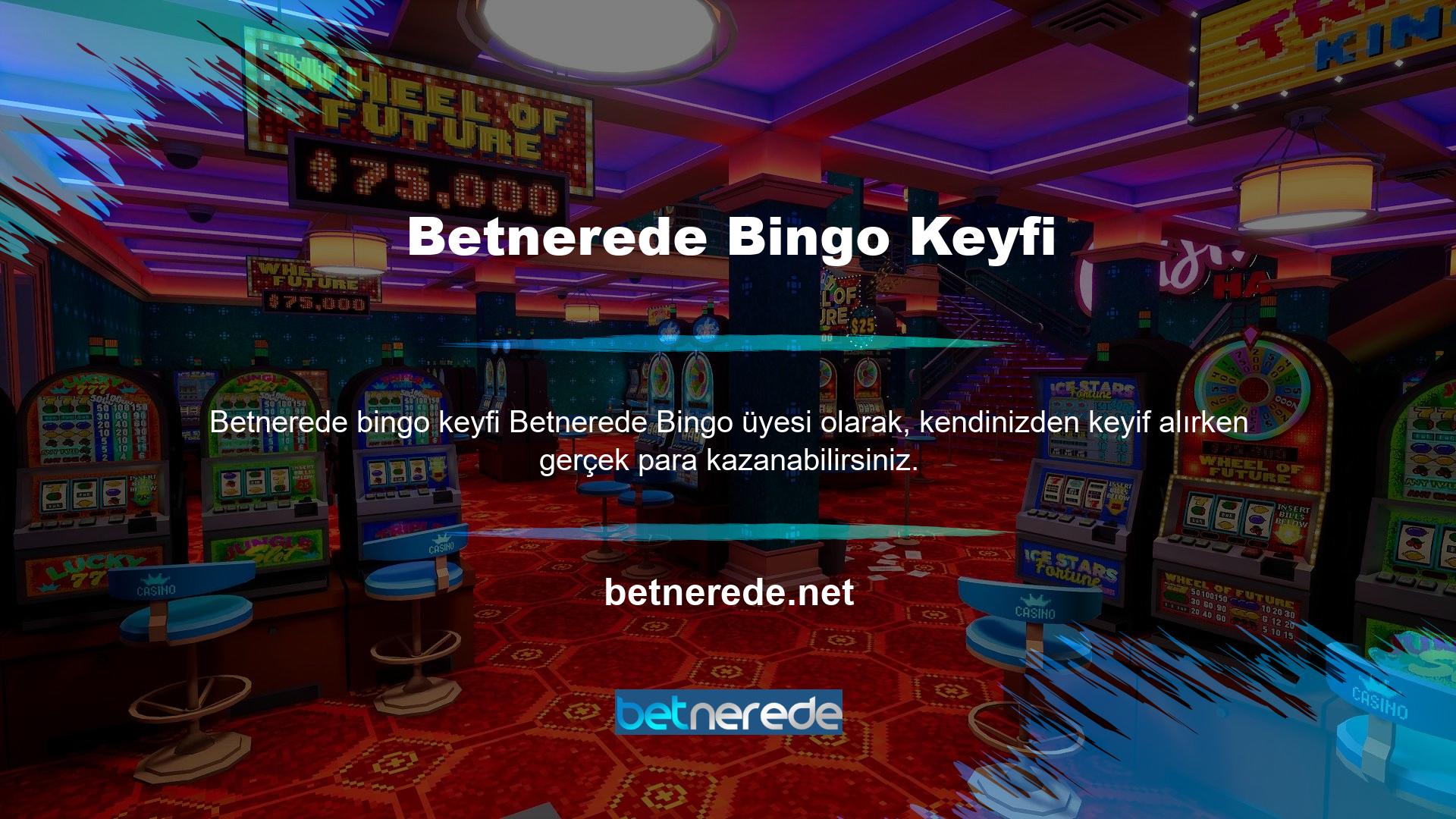 Bingo da dahil olmak üzere çok çeşitli oyunlardan tercihlerinize uygun olanı bulma özgürlüğüne sahipsiniz